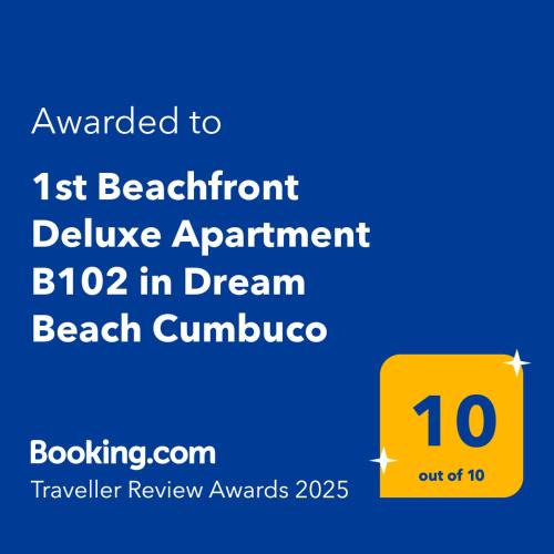 Pecém Apartment | 1st Beachfront Deluxe Apartment B102 in Dream Beach Cumbuco