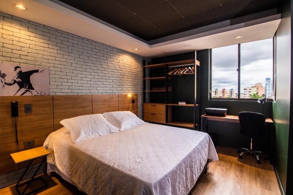 Centro Apartment | Apto Londrina Flat Hotel 704, 43 m2 , luxe, c jacuzzi