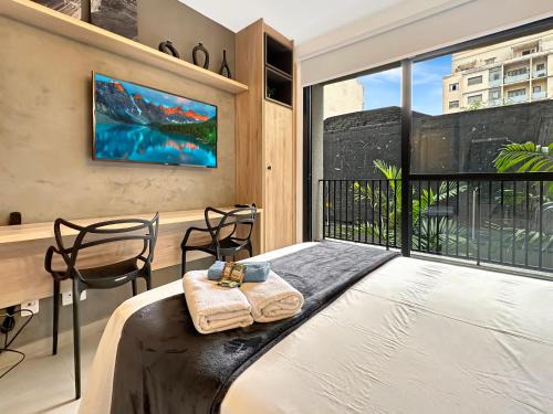 Bela Vista Apartment | Ar condicionado - Cozinha moderna - Varanda - Estúdio