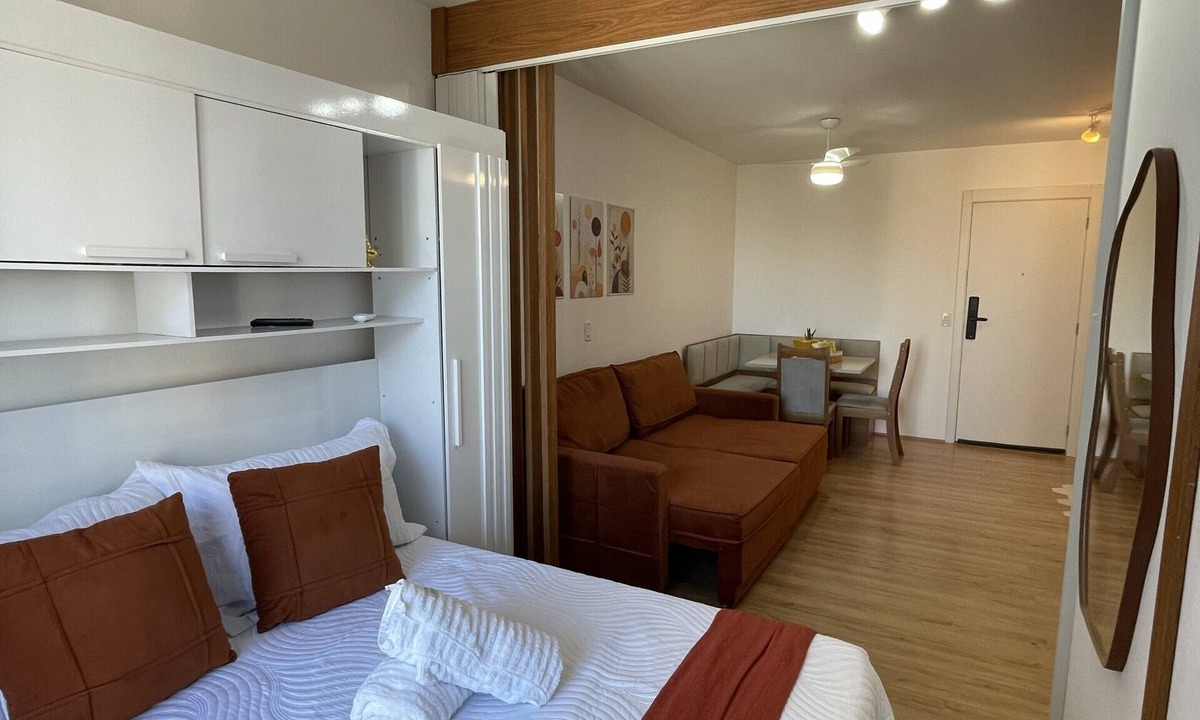 Santo Cristo Apartment | Beautiful studio apartment with incredible views of Guanabara Bay, with air conditioning and a swimming pool!