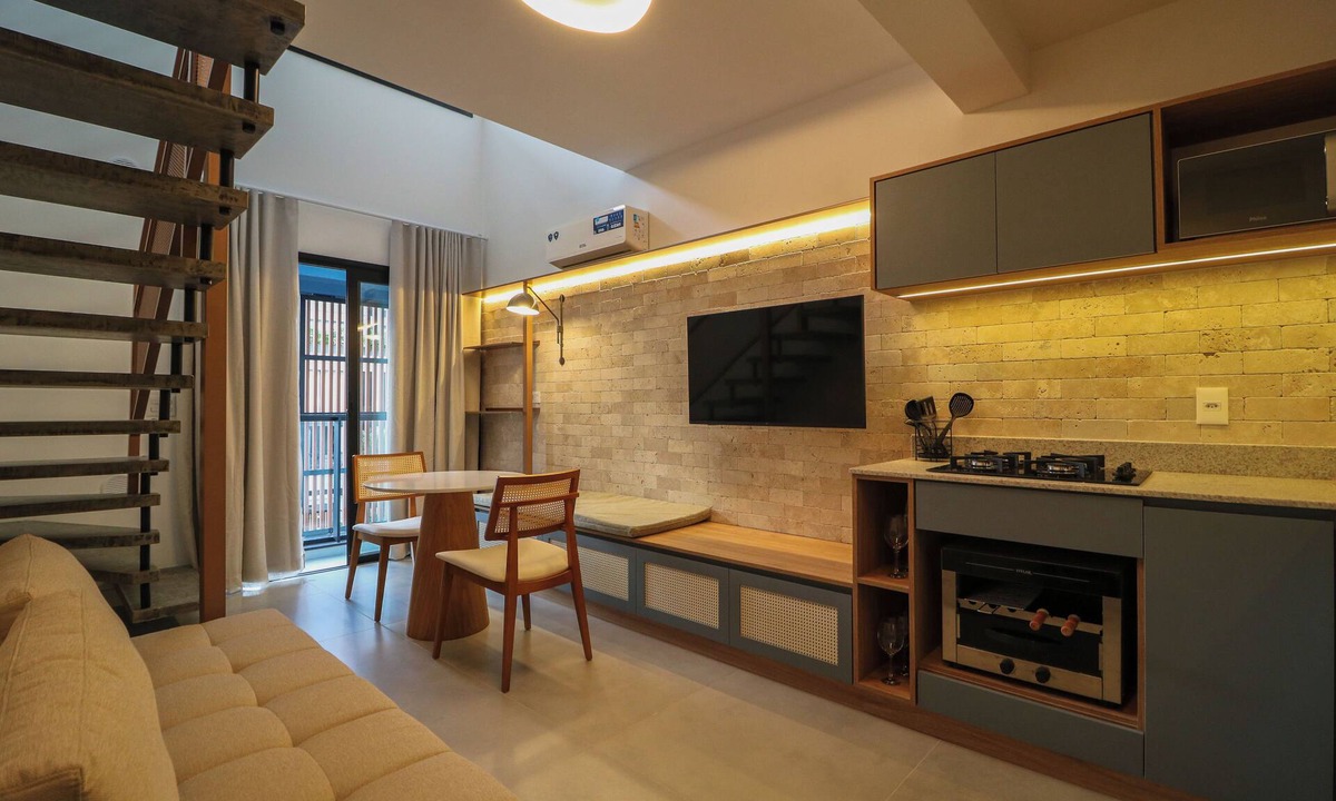 Lagoa Pequena Apartment | Complete Loft - New Campeche. Swimming pool, gym, laundry facilities, and close to the beach.