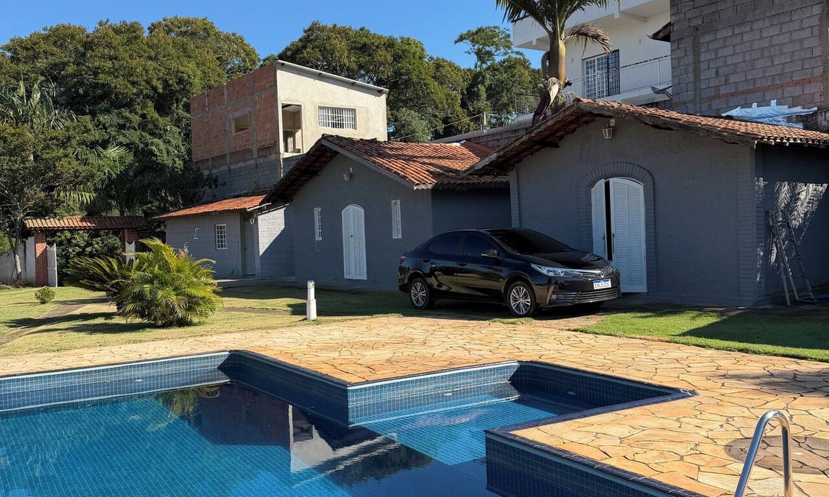 Ibiuna Cottage | Country house | pool and fire pit near the dam