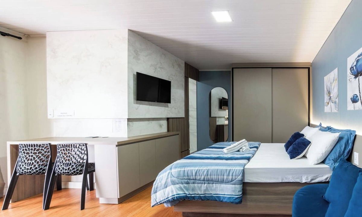 Novo Hamburgo Apartment | Elegant Studio with Pool | Air Conditioning | Pet Friendly | Novo Hamburgo
