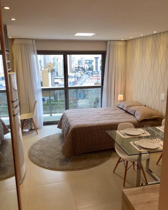 Reboucas Apartment | Estudio moderno com linda vista para a Serra