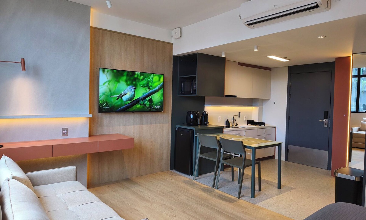 Batel Apartment | Stay Batel Curitiba Studio (2 single beds or 1 queen bed).