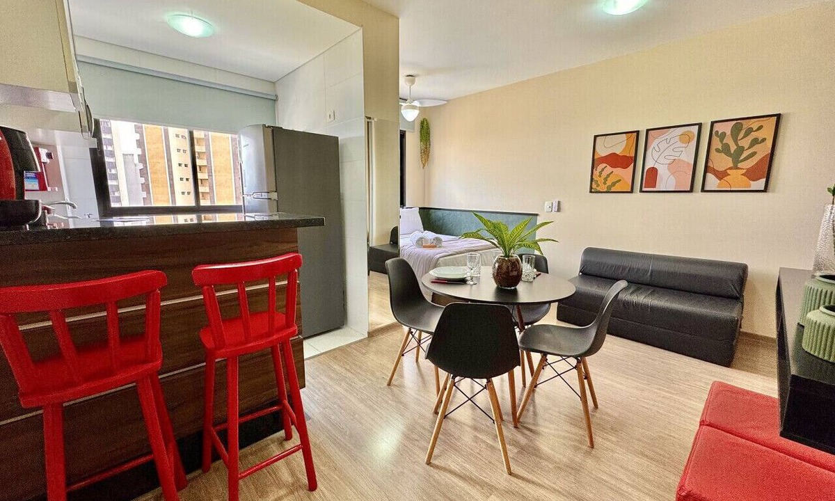 Bigorrilho Apartment | Studio 22º Andar com Vista no Batel, Condomínio Clube Sky Curitiba