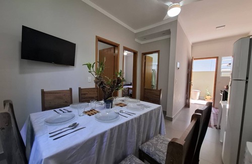 Maranduba Apartment | 1 minute from the beach. Apartment with kitchen, barbecue area and much more.