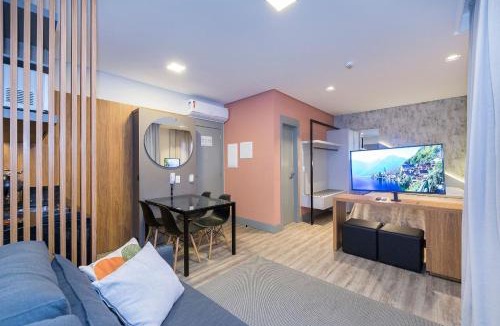 Centro Apartment | Aion 202 - Loft c/cozinha - 50 metros da Praia