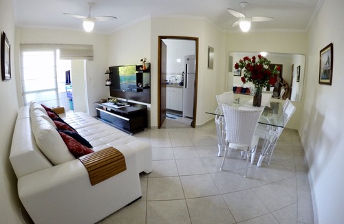 Praia Grande Apartment | Beautiful 2-bedroom apartment in Praia Grande-Ubatuba-ocean view, gourmet balcony