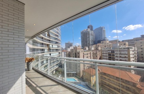 Pompeia Apartment | Book Santos Unlimited 901 de Frente para o mar, com vista panorâmica