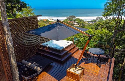 Rio das Pacas House | Cabana Romântica vista mar com duas spas privativas