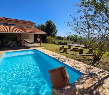 Batatuba Apartment | Casa de campo Bela Vista com Piscina na montanha