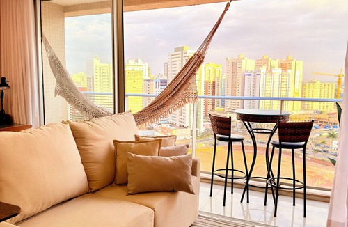 Aguas Claras Apartment | Comfort and breathtaking views: Your Refuge at DFPlaza Águas Claras Shopping Mall