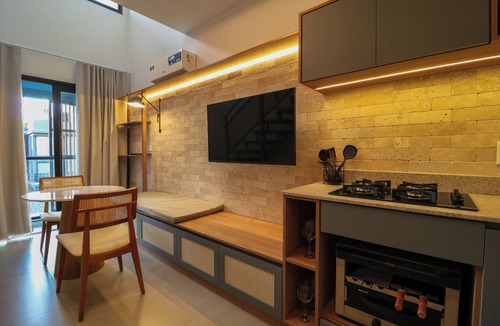 Lagoa Pequena Apartment | Complete Loft - New Campeche. Swimming pool, gym, laundry facilities, and close to the beach.