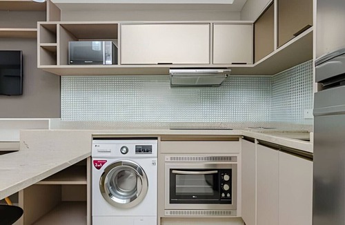 Matriz Apartment | Estúdio no Batel com piscina aquecida e Shopping Curitiba do outro lado