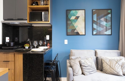 Vila Olimpia Apartment | Modern with Air Conditioning and Pool