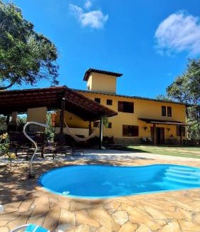 Sao Sebastiao das Aguas Claras House | Piscina Aquecida, 5 Suítes, Lareira e Trilha até o Ribeirão