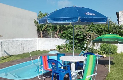 Capao da Canoa House | QUARTO AZUL com cozinha e piscina só sua