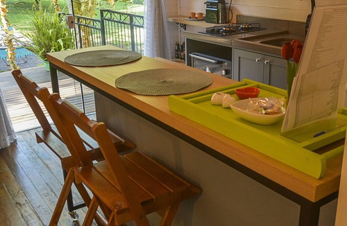 Linha Nova House | Refúgio confortável na Cabana Gold em Linha Nova/R