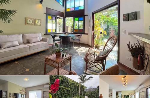 Peruibe House | Refugio Completo Piscina Privativa, Ar-Condicionado em Todos os Espaços Churrasqueira, Jardim e Enxoval Incluso 200m da Praia