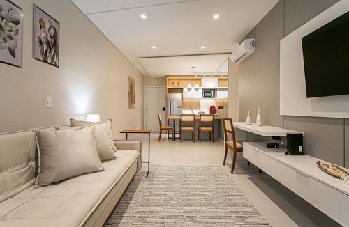Jurere Apartment | Rooftop Pool | Jurerê | 300 MB Wi-Fi JA37#