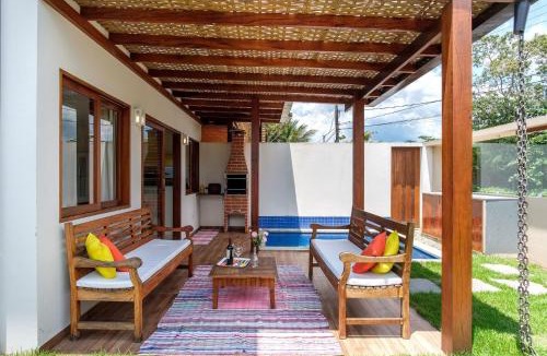 Jabaquara House | Safira House. Beautiful 3 suite house in front of the sea with private swimming pool and BBQ area
