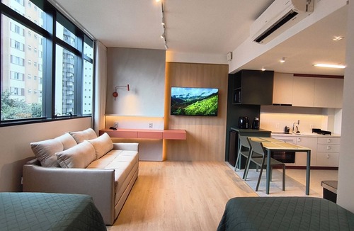 Batel Apartment | Stay Batel Curitiba Studio (2 single beds or 1 queen bed).