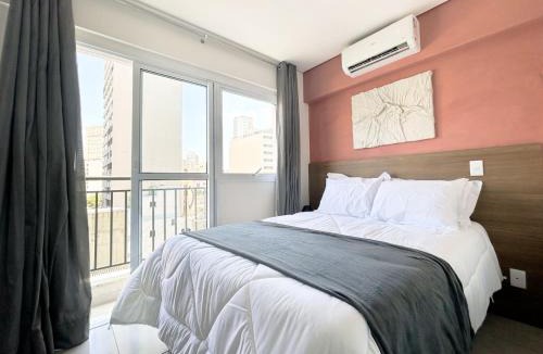 Republica Apartment | Studio Centro c/piscina & academia – 2 min Metrô