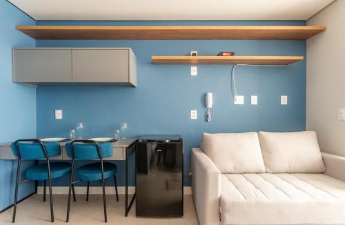 Vila Andrade Apartment | Studio Decorado Moderno ao lado Metrô Giovanni com Varanda - Acomoda até 4 pessoas