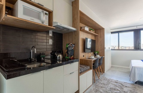 Rio Branco Apartment | Studio moderno: rooftop no coração do Rio Branco