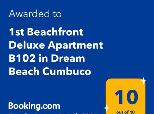 1st Beachfront Deluxe Apartment B102 in Dream Beach Cumbuco in Caucaia