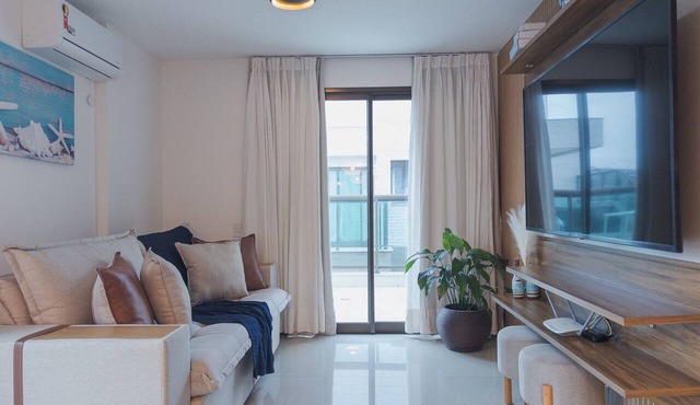 Beachfront Penthouse at Praia dos Anjos with Private Pool and Barbecue Grill