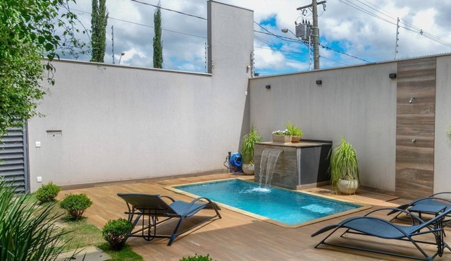 Casa com Piscina Aquecida, Churrasqueira e Hidro in Franca