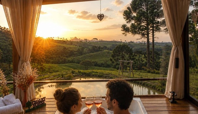Chalet Suisse, European atmosphere in the mountains of Santa Catarina. Made for special moments for two.