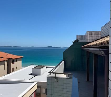 Cobertura Pé na Areia Vista Mar Churrasqueira 12 Pessoas