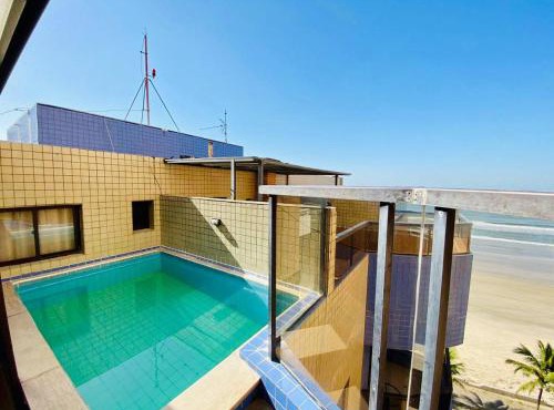 Cobertura Piscina Privativa frente e Vista Mar Centro Mongaguá in Mongaguá