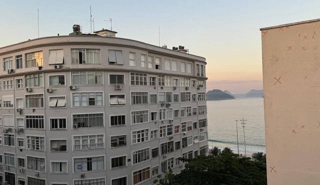Copacabana sea view apartment a half block from beach in Copacabana Rio de Janeiro