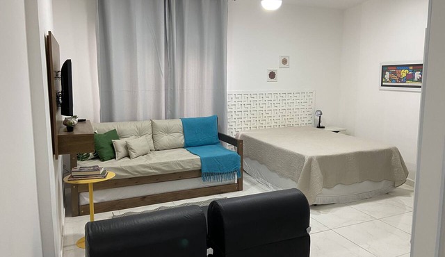 Cozy beachfront studio apartment 50m from the sea. Ouro Preto and Sabará