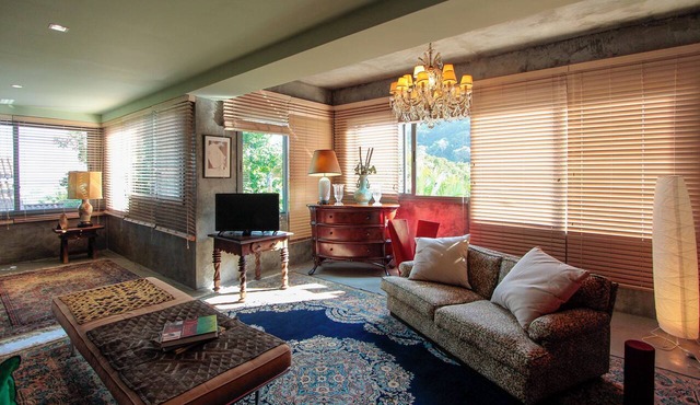 Emerald Penthouse, serene, mysterious, under the spell of the Tijuca Forest.
