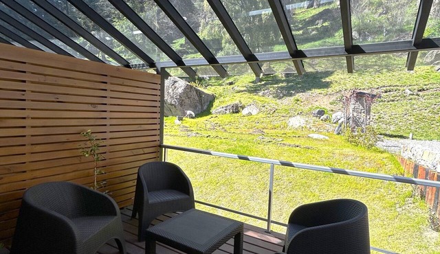 Enjoy with your family the best view of the waterfall I Ayres del Bosque Accommodations