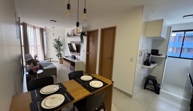 Flat Studio Design 3 - 409 with hot tub and pool, 200m from the beach with resort-style amenities. in Pajuçara Maceió