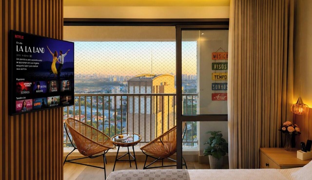 GRU SKY Studio, 26th floor, New, High Standard, Rooftop, 10 minutes from the Airport