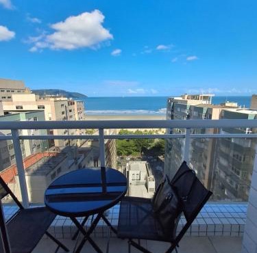 Helbor Stay Santos Pompéia Gonzaga - Varanda vista mar in Santos