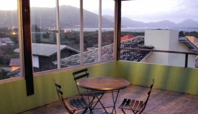 House near Joaquina beach with panoramic view of the lagoon in Florianópolis