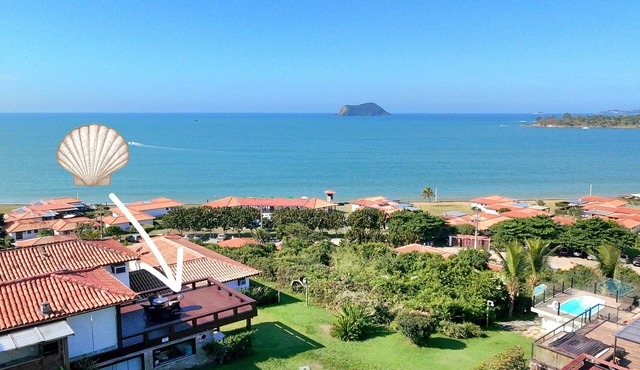 House with ocean view, resort-style beachfront condominium.