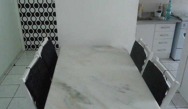 In the city center, 1 minute from the beach, close to everything, with internet access.