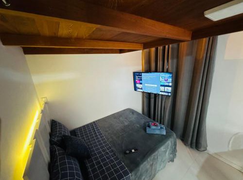 Loft encantador D - 8 km de Floripa in São José