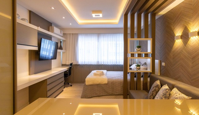 ❤️⭐ Luxurious Apartment in Batel, Across from the Shopping Mall. Curitiba - Swimming pool, sauna and gym ✅