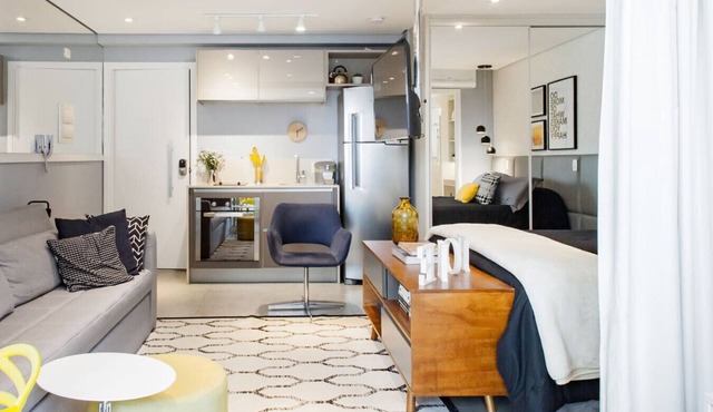Luxury Vila Madalena Loft Pool, Gym & Parking