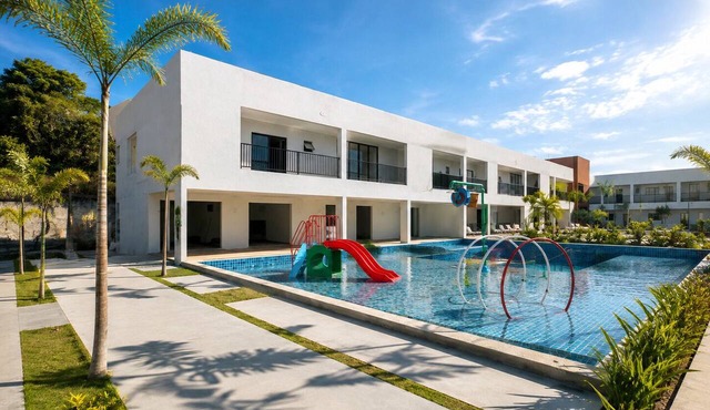 Modern apartment with full resort amenities.